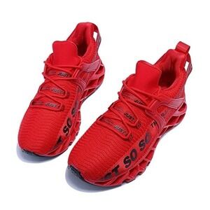 Women JUST SO SO Sports Running Shoes Athletic Sneakers Tennis Size 5 Red Unisex